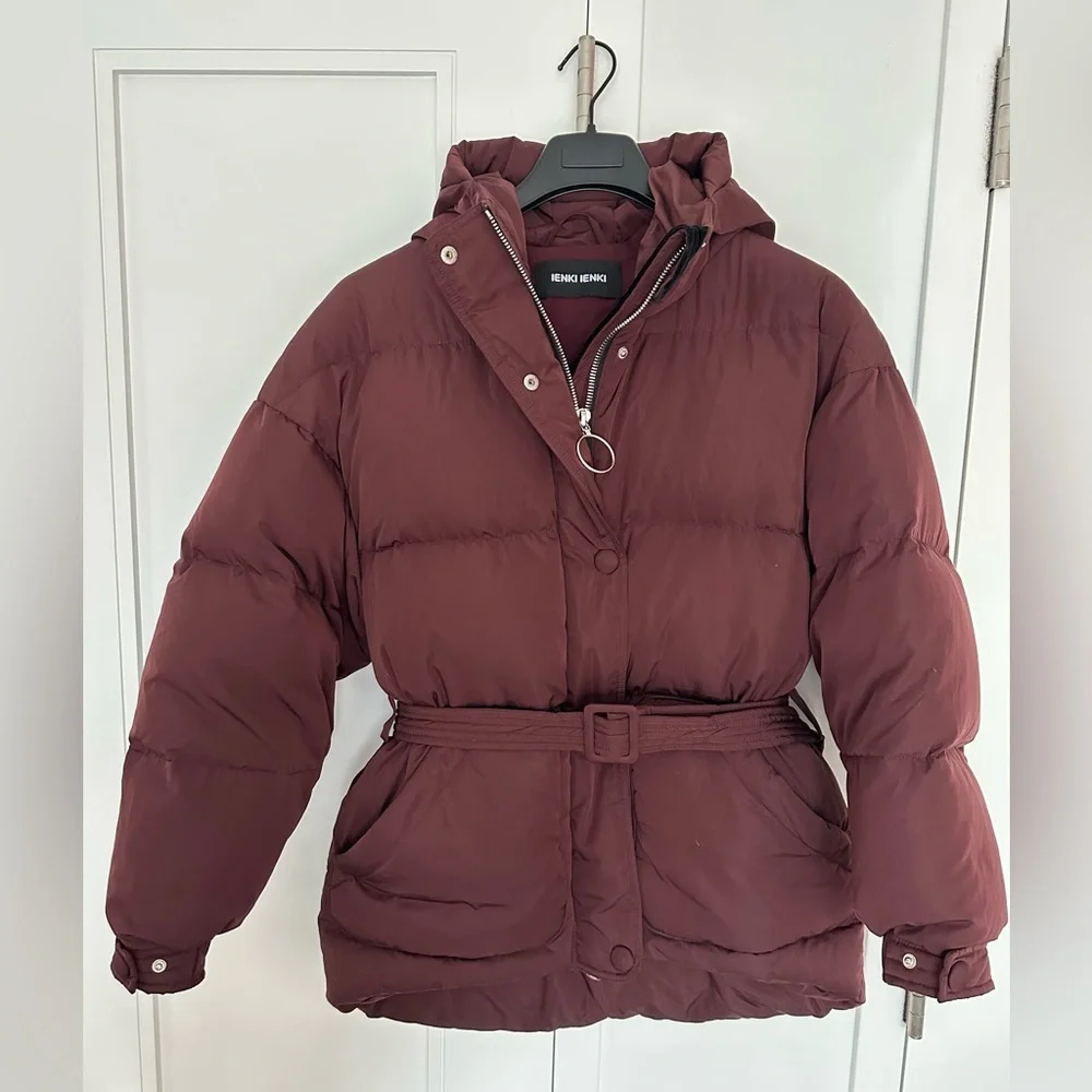 SOLD! SOLD! IENKI IENKI Puffer Jacket in Bordeaux Nylon Size M - Picture 15 of 16